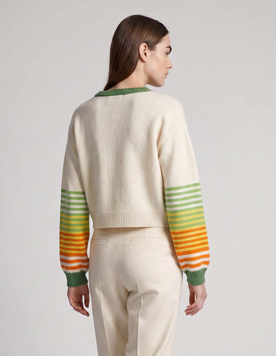 Suéter cuello redondo para mujer 2