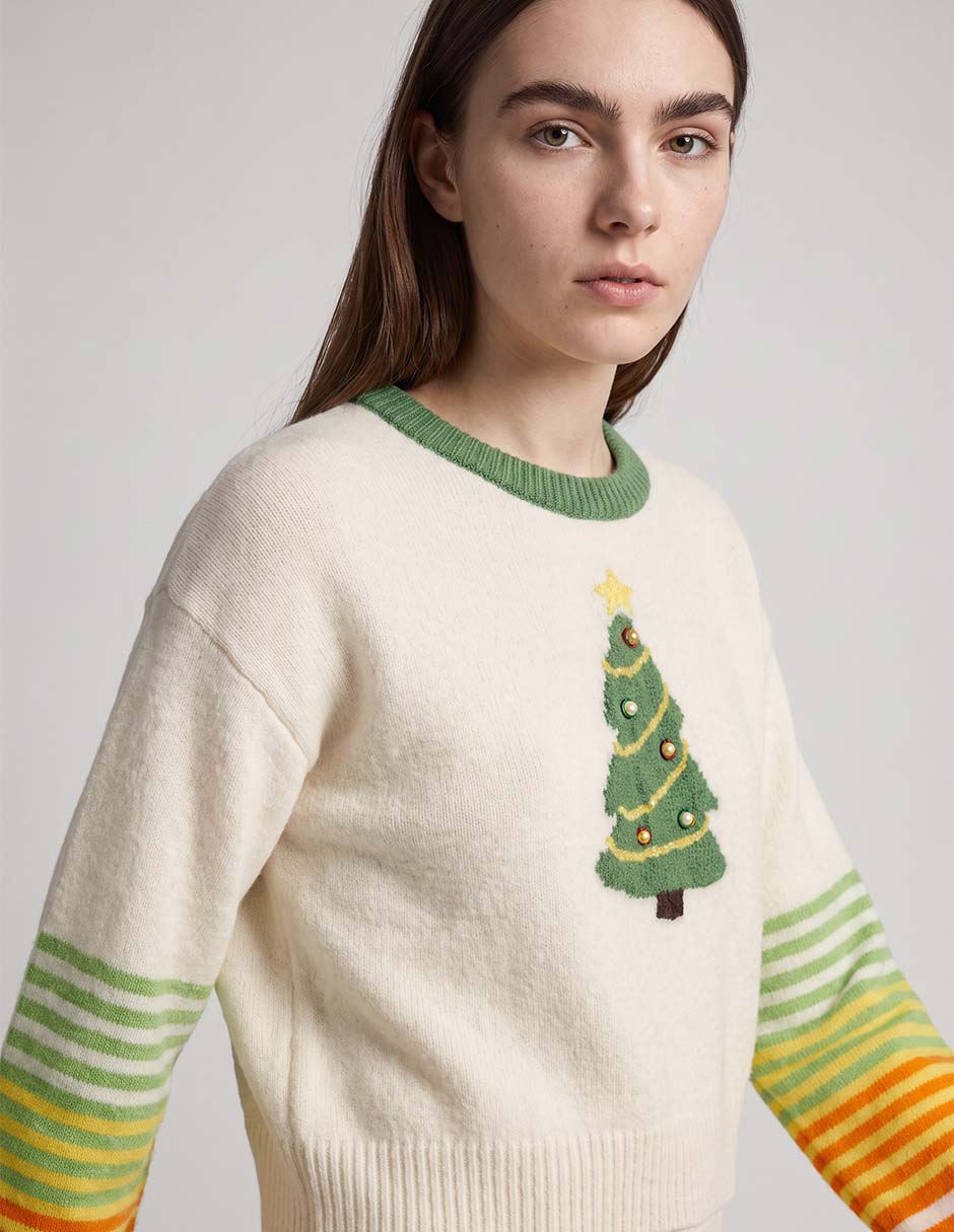 Suéter cuello redondo para mujer 3