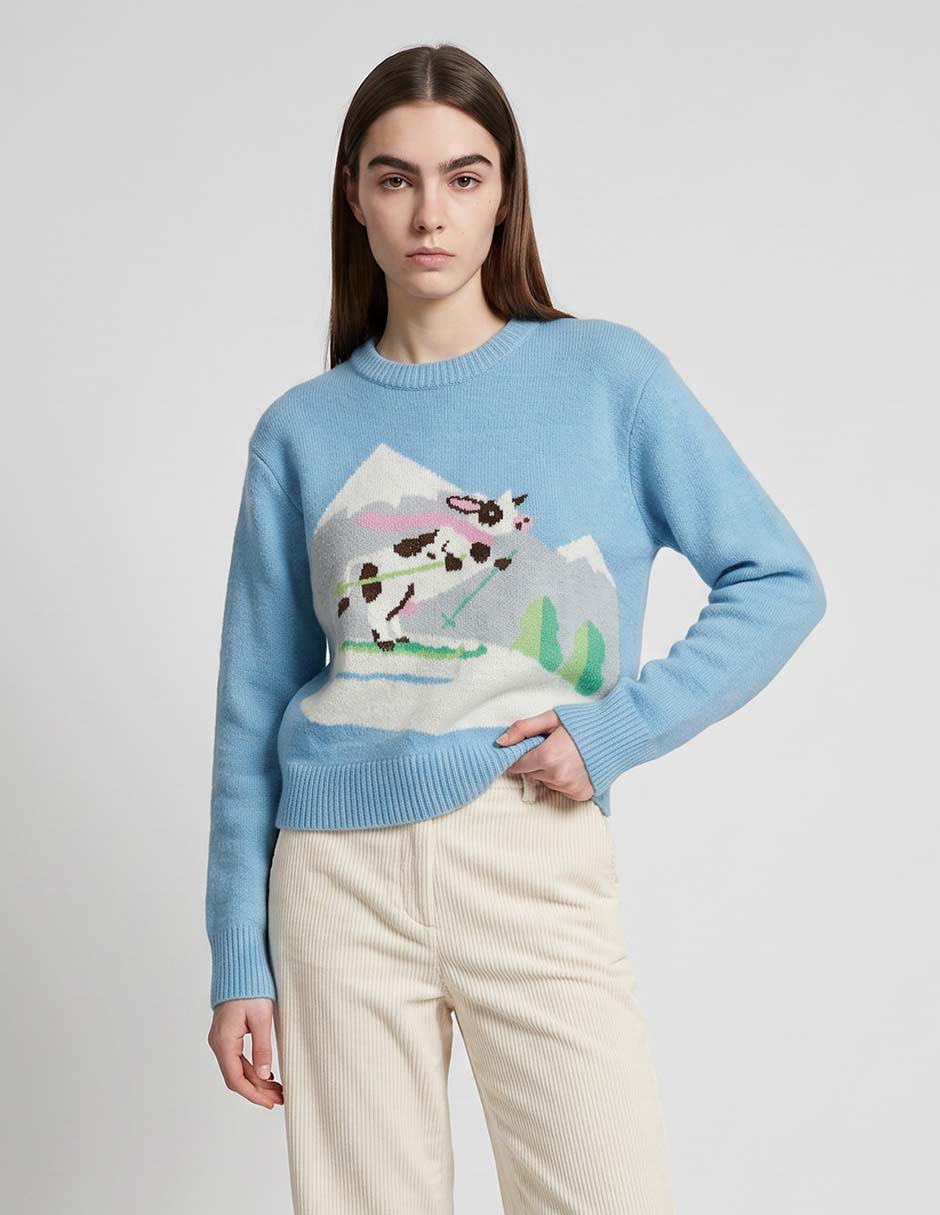 Suéter cuello redondo para mujer