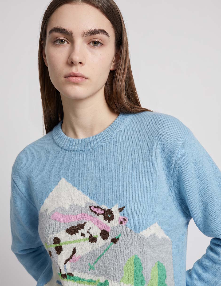 Suéter cuello redondo para mujer 3