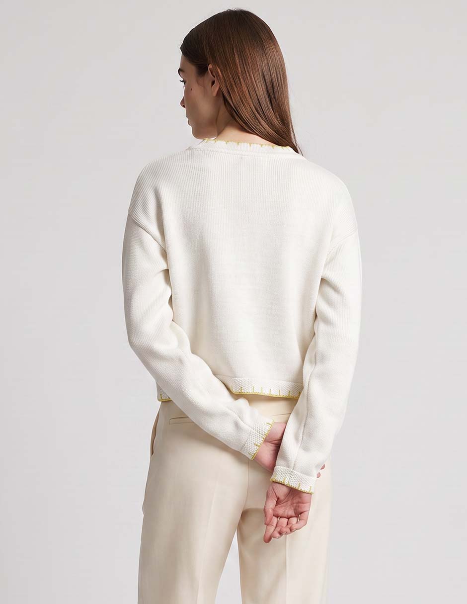 Suéter cuello redondo para mujer 2