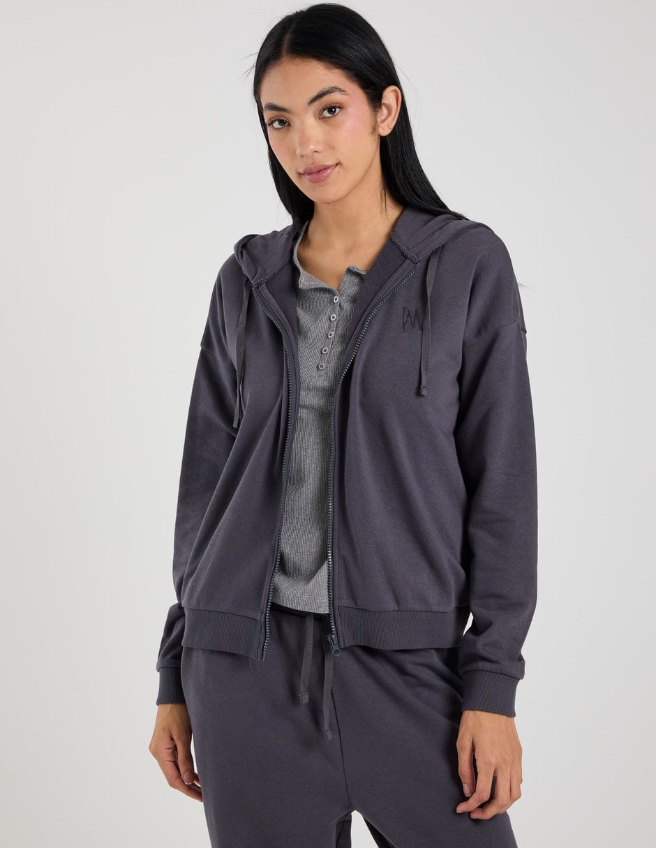 Sudadera con capucha y bolsillos para mujer 1