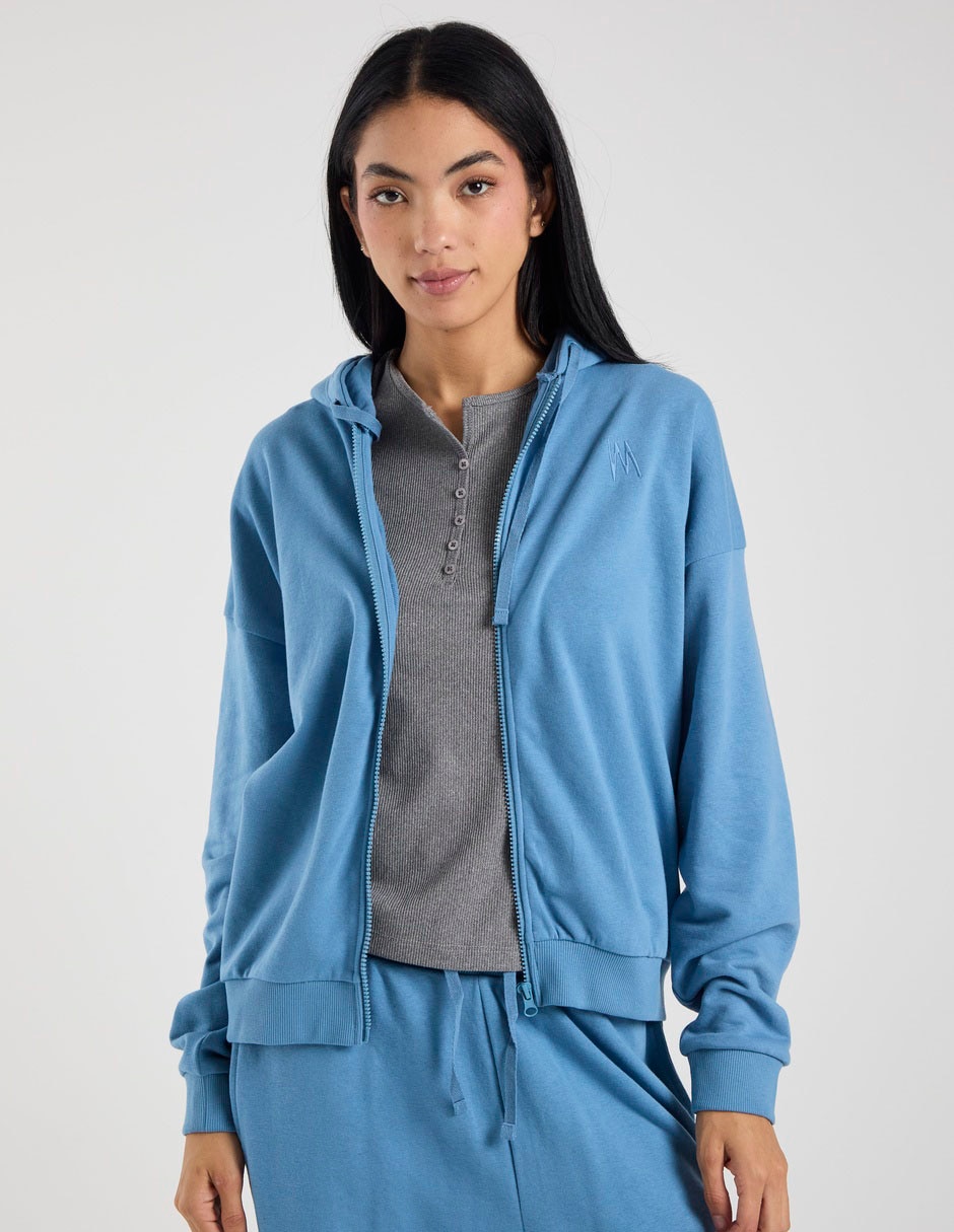 Sudadera con capucha y bolsillos para mujer
