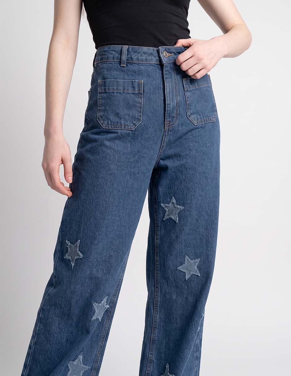 Jeans relaxed straight para mujer