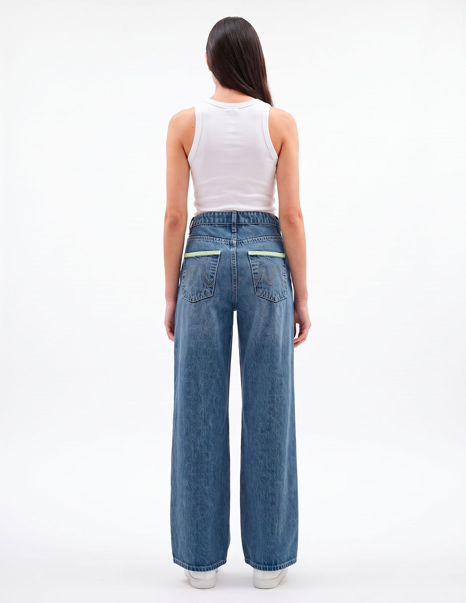 Jeans straight para mujer 2