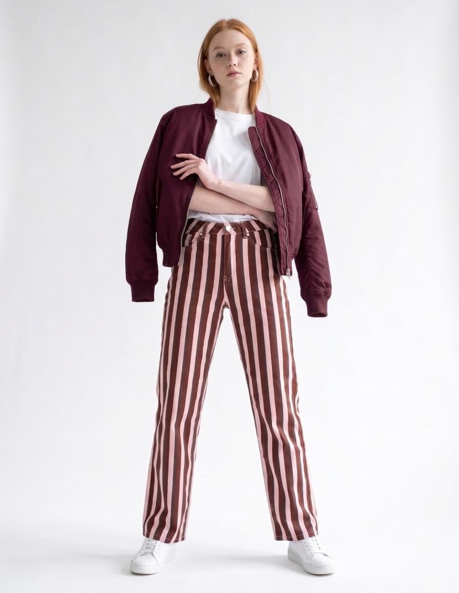 Jeans recto regular para mujer 4