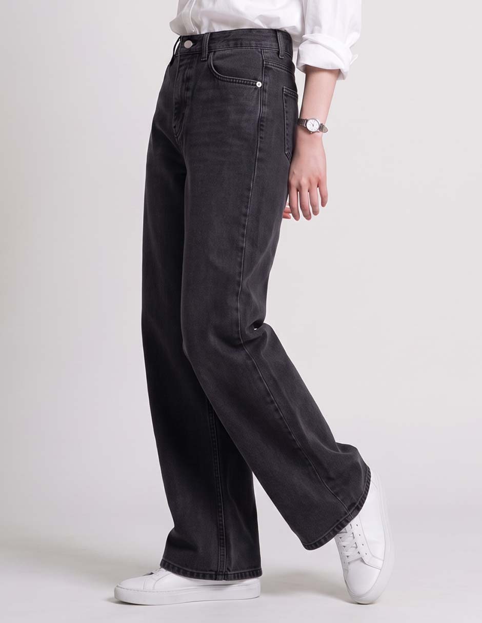 Jeans amplio corte cintura para mujer Jeans amplio corte cintura para mujer